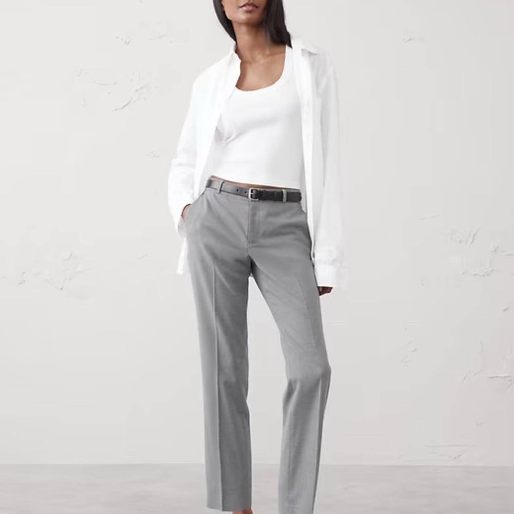 Banana Republic Women's Gray Straight Leg Pants
